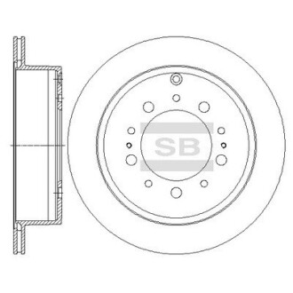 Диск гальмівний TOYOTA LEXUS LX570 (URJ201), LAND CRUISER 08- задн. (SANGSIN) Hi-Q (SANGSIN) SD4032