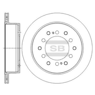 Диск гальмівний TOYOTA GX470(J12), LAND CRUISER 88-96 задн. (SANGSIN) Hi-Q (SANGSIN) SD4039