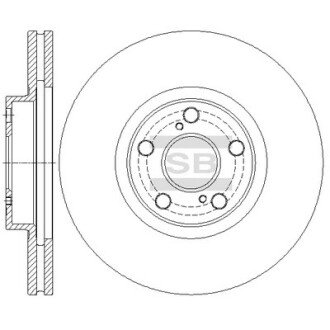 Тормозной диск TOYOTA AVENSIS(T25), AVENSIS ESTATE (T25) 03-08 передн. (выр-во SANGSIN) Hi-Q (SANGSIN) SD4046