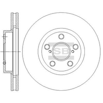 Тормозной диск TOYOTA AVENSIS(T22), CORONA SALOON 97-06 передн. (выр-во SANGSIN) Hi-Q (SANGSIN) SD4049