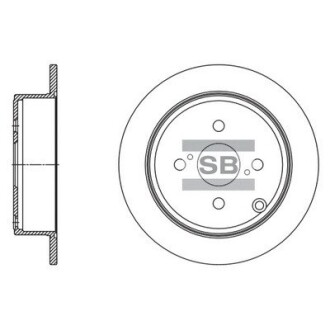 Диск гальмівний TOYOTA COROLLA задн. (SANGSIN) Hi-Q (SANGSIN) SD4092