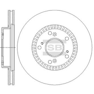 Диск тормозной HONDA CIVIC VII HATCHBACK (01-05) передн. (выр-во SANGSIN) Hi-Q (SANGSIN) SD4110