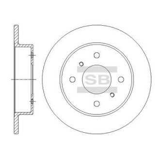 Диск гальмівний NISSAN ALMERA II задн. (SANGSIN) Hi-Q (SANGSIN) SD4236