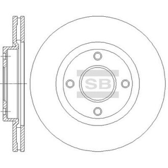 Гальмівний диск Hi-Q (SANGSIN) SD4238