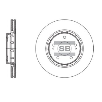 Диск тормозной MITSUBISHI OUTLANDER передн. (выр-во SANGSIN) Hi-Q (SANGSIN) SD4329