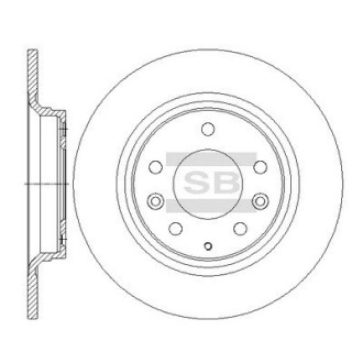 Диск тормозной MAZDA 626 V STATION WAGON задн. (выр-во SANGSIN) Hi-Q (SANGSIN) SD4412