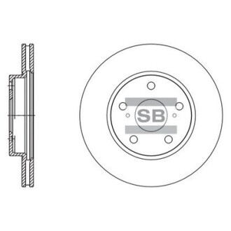 Диск гальмівний TOYOTA COROLLA передн. (SANGSIN) Hi-Q (SANGSIN) SD4604 (фото 1)