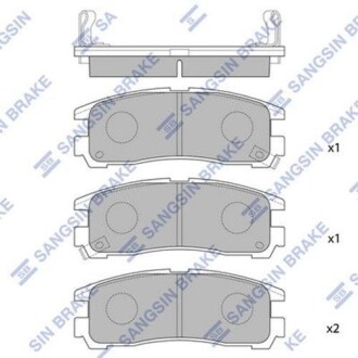 Колодка тормозов. диск. MITSUBISHI GALANT 96- задн. (выр-во SANGSIN) Hi-Q (SANGSIN) SP1046-R