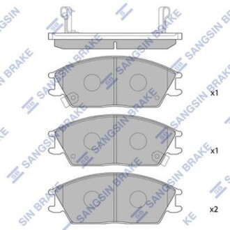 Колодка тормозов. диск. HYUNDAI ACCENT передн. (выр-во SANGSIN) Hi-Q (SANGSIN) SP1047