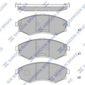 Комплект гальмівних колодок Hi-Q (SANGSIN) SP1048