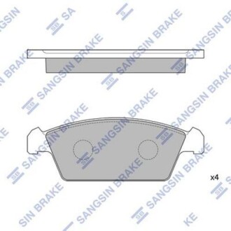 Колодки гальмівні дискові Hi-Q (SANGSIN) SP1050