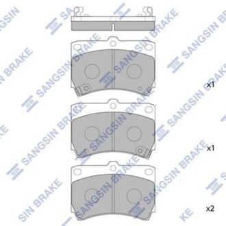 Колодка гальм. диск. KIA RIO 1.3I 00.08 - MAZDA 121, 323 90.01 - передн. (SANGSIN) Hi-Q (SANGSIN) SP1067