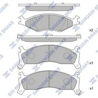 Колодки тормозные дисковые Hi-Q (SANGSIN) SP1070