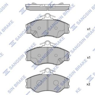 Колодки гальмівні дискові Hi-Q (SANGSIN) SP1072