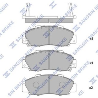 Колодка тормозов. диск. HONDA ACCORD, CRV, HR-V передн. (выр-во SANGSIN) Hi-Q (SANGSIN) SP1076-F