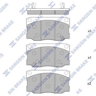 Колодка гальм. диск. HYUNDAI HD65/72 передн. (SANGSIN) Hi-Q (SANGSIN) SP1080