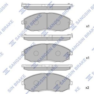 Колодка гальм. диск. HYUNDAI H1,-STAREX 2.4I 16V 97.10-,01.11 - передн. (SANGSIN) Hi-Q (SANGSIN) SP1099