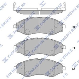 Колодка тормозная передняя CHEVROLET NUBIRA, LACETTI, NEXIA Hi-Q (SANGSIN) SP1103