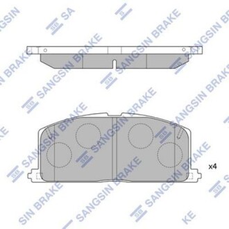 Колодка гальм. диск. TOYOTA CAMRY, COROLLA -95 передн. (SANGSIN) Hi-Q (SANGSIN) SP1105