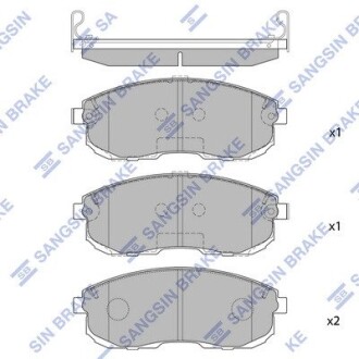 Колодка гальм. диск. NISSAN MAXIMA -00 передн. (SANGSIN) Hi-Q (SANGSIN) SP1107-F