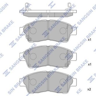 Колодка гальм. диск. TOYOTA COROLLA -97 передн. (SANGSIN) Hi-Q (SANGSIN) SP1110