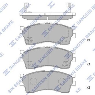 Колодка гальм. диск. KIA CARENS, CLARUS, RIO, SHUMA 1.3I-1.8I 16V 95 - передн. (SANGSIN) Hi-Q (SANGSIN) SP1113