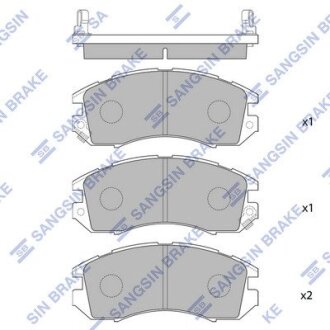 Комплект гальмівних колодок з 4 шт. дисків Hi-Q (SANGSIN) SP1120