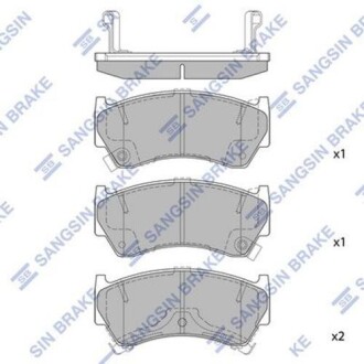 Колодка тормозов. диск. NISSAN ALMERA-00 передн. (выр-во SANGSIN) Hi-Q (SANGSIN) SP1122