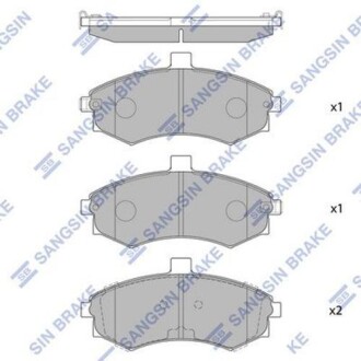 Колодка гальм. диск. HYUNDAI ELANTRA передн. (SANGSIN) Hi-Q (SANGSIN) SP1152