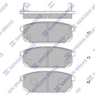 Комплект гальмівних колодок Hi-Q (SANGSIN) SP1154