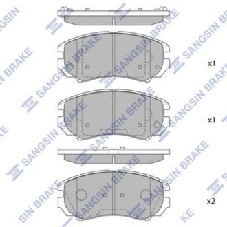 Колодка гальм. диск. HYUNDAI TUCSON 2.0, 2.7, 2.0CRDI 04 - передн. (SANGSIN) Hi-Q (SANGSIN) SP1155