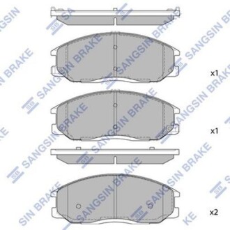 Колодка тормозов. диск. HYUNDAI H-1, STAREX 03MY передн. (выр-во SANGSIN) Hi-Q (SANGSIN) SP1157