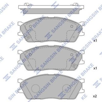 Колодка гальм. диск. KIA RIO SF передн. (SANGSIN) Hi-Q (SANGSIN) SP1164