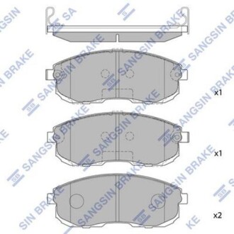 Колодка гальм. диск. SAMSUNG SM 5 передн. (SANGSIN) Hi-Q (SANGSIN) SP1183