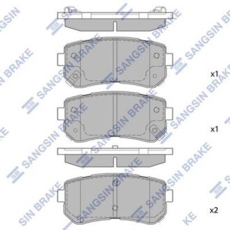 Колодка гальм. диск. HYUNDAI i30 задн. (SANGSIN) Hi-Q (SANGSIN) SP1187