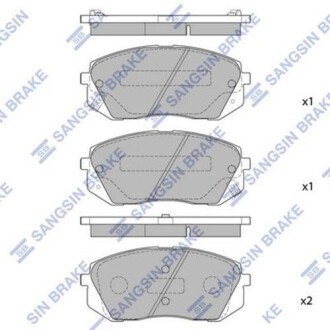 Колодка гальм. диск. KIA CARENS UN 2.0, 2.0CRDI 06 - передн. (SANGSIN) Hi-Q (SANGSIN) SP1196