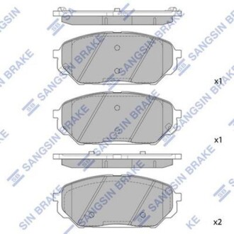 Колодка гальм. диск. HYUNDAI передн. (SANGSIN) Hi-Q (SANGSIN) SP1203