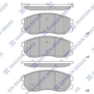 Комплект гальмівних колодок Hi-Q (SANGSIN) SP1204