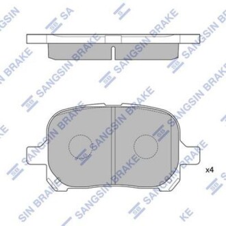 Колодка тормозов. диск. TOYOTA CAMRY 2.2, 3.0 24V, 3.0 V6 99-01 передн. (выр-во SANGSIN) Hi-Q (SANGSIN) SP1226