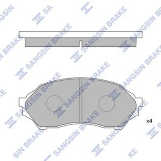 Комплект гальмівних колодок - дискові Hi-Q (SANGSIN) SP1227 (фото 1)