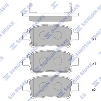 Колодки тормозные дисковые Hi-Q (SANGSIN) SP1230