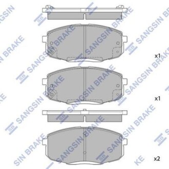 Колодка тормозов. диск. HYUNDAI I30, CEED 07 – передн. (выр-во SANGSIN) Hi-Q (SANGSIN) SP1240