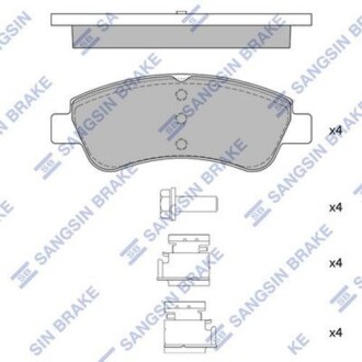 Колодка гальм. диск. PEUGEOT 307 передн. (SANGSIN) Hi-Q (SANGSIN) SP1241 (фото 1)