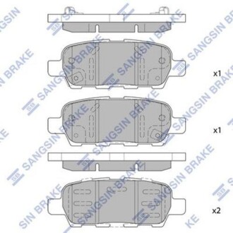 Колодка тормозов. диск. INFINITI G35 08 - задн. (выр-во SANGSIN) Hi-Q (SANGSIN) SP1250