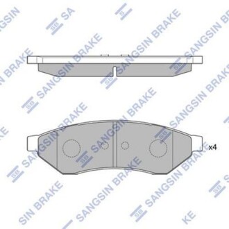 Колодка тормозов. диск. CHEVROLET EPICA 1.8I, 2.0I, 2.5I 06- задн. (выр-во SANGSIN) Hi-Q (SANGSIN) SP1252