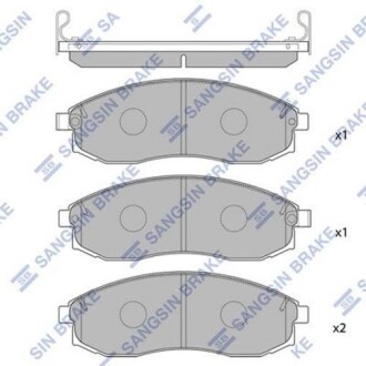 Колодка гальм. диск. NISSAN MAXIMA QX 2.5 V6 24V, 3.0 94-00 передн. (SANGSIN) Hi-Q (SANGSIN) SP1256