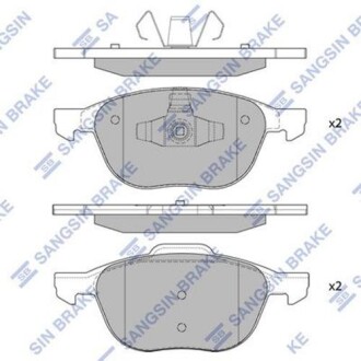 Комплект гальмівних колодок Hi-Q (SANGSIN) SP1260