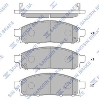 Колодка гальм. диск. MITSUBISHI L200 2.5 DI-D, 2.5 DI-D 4WD 05 - передн. (SANGSIN) Hi-Q (SANGSIN) SP1361