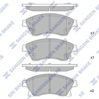 Колодка тормозов. диск. CHEVROLET CRUZE 09- OPEL ASTRA J передн. (выр-во SANGSIN) Hi-Q (SANGSIN) SP1362