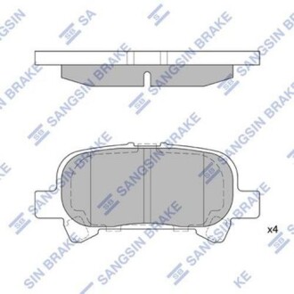 Колодка гальм. диск. TOYOTA CAMRY задн. (SANGSIN) Hi-Q (SANGSIN) SP1364 (фото 1)